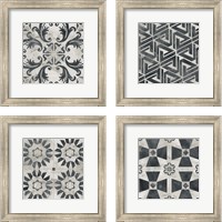 Framed Neutral Tile Collection 4 Piece Framed Art Print Set