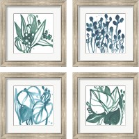 Framed 'Boho Tropicals  4 Piece Framed Art Print Set' border=