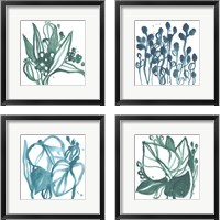 Framed 'Boho Tropicals  4 Piece Framed Art Print Set' border=