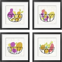 Framed 'Fruitilicious  4 Piece Framed Art Print Set' border=