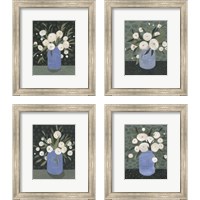Framed 'Mason Jar Bouquet 4 Piece Framed Art Print Set' border=