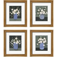 Framed 'Mason Jar Bouquet 4 Piece Framed Art Print Set' border=