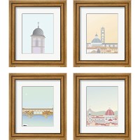 Framed 'Travel Europe with Duomo di Siena 4 Piece Framed Art Print Set' border=