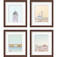 Framed 'Travel Europe with Duomo di Siena 4 Piece Framed Art Print Set' border=