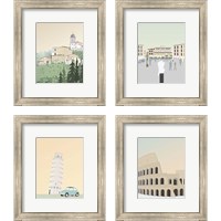 Framed Travel Europe with Pedona 4 Piece Framed Art Print Set