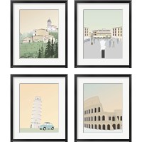Framed Travel Europe with Pedona 4 Piece Framed Art Print Set