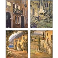 Framed Scenic Italy  4 Piece Art Print Set