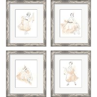 Framed Blush & Grey Fashion 4 Piece Framed Art Print Set