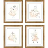 Framed Blush & Grey Fashion 4 Piece Framed Art Print Set