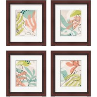Framed 'Tropical Nude 4 Piece Framed Art Print Set' border=