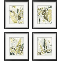 Framed Batik Leaves 4 Piece Framed Art Print Set
