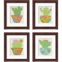 Framed Happy Cactus 4 Piece Framed Art Print Set