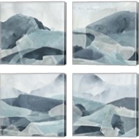 Framed 'Blue Range 4 Piece Canvas Print Set' border=