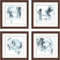 Framed 'Liquid Notation 4 Piece Framed Art Print Set' border=