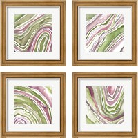 Framed 'Up Close Agate 4 Piece Framed Art Print Set' border=