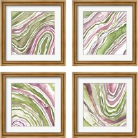 Framed 'Up Close Agate 4 Piece Framed Art Print Set' border=