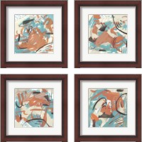 Framed Abstract Composition 4 Piece Framed Art Print Set