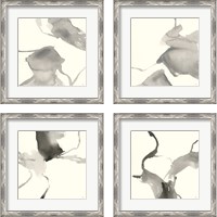 Framed 'Gesture  4 Piece Framed Art Print Set' border=