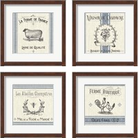 Framed 'French Farmhouse 4 Piece Framed Art Print Set' border=