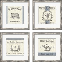 Framed 'French Farmhouse 4 Piece Framed Art Print Set' border=