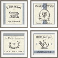 Framed French Farmhouse 4 Piece Framed Art Print Set