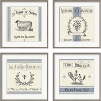 Framed 'French Farmhouse 4 Piece Framed Art Print Set' border=