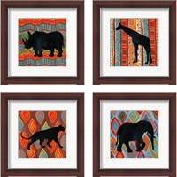 Framed African Animal 4 Piece Framed Art Print Set