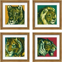 Framed 'Jungle Flair 4 Piece Framed Art Print Set' border=