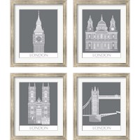 Framed 'London Landmark 4 Piece Framed Art Print Set' border=