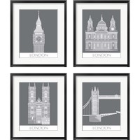 Framed London Landmark 4 Piece Framed Art Print Set