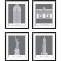 Framed New York Landmark 4 Piece Framed Art Print Set