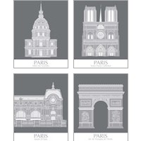 Framed Paris Landmark 4 Piece Art Print Set