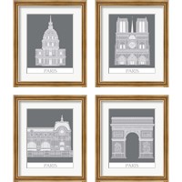 Framed Paris Landmark 4 Piece Framed Art Print Set