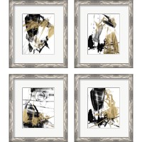 Framed 'Glam & Black 4 Piece Framed Art Print Set' border=