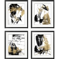 Framed Glam & Black 4 Piece Framed Art Print Set