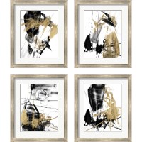 Framed 'Glam & Black 4 Piece Framed Art Print Set' border=