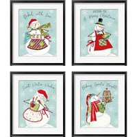 Framed 'Baked with Love 4 Piece Framed Art Print Set' border=