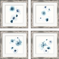 Framed 'Protea Blue 4 Piece Framed Art Print Set' border=