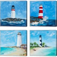 Framed Lighthouses 4 Piece Canvas Print Set