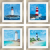 Framed Lighthouses 4 Piece Framed Art Print Set