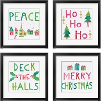 Framed Christmas Collage 4 Piece Framed Art Print Set