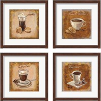 Framed Coffee Time on Wood 4 Piece Framed Art Print Set