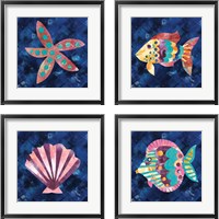 Framed Boho Reef  4 Piece Framed Art Print Set