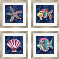 Framed Boho Reef  4 Piece Framed Art Print Set