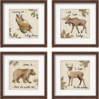 Framed 'Lodge Life 4 Piece Framed Art Print Set' border=