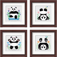 Framed Tumbling Pandas 4 Piece Framed Art Print Set