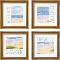 Framed Savor the Sea 4 Piece Framed Art Print Set