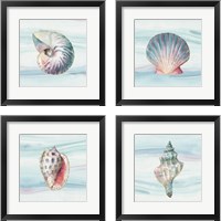 Framed 'Ocean Dream no Filigree 4 Piece Framed Art Print Set' border=