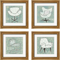 Framed Retro Chair 4 Piece Framed Art Print Set