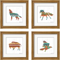 Framed 'Southwestern Vibes 4 Piece Framed Art Print Set' border=